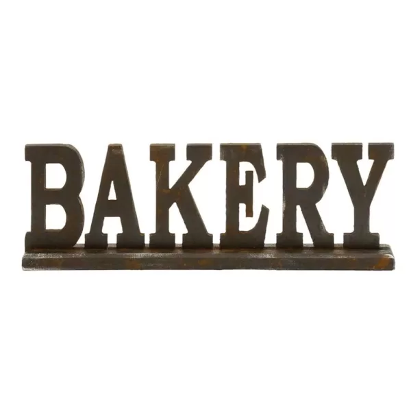 LITTON LANE 23 in. x 8 in. Kitchen Whimsy "BAKERY" Table Wood Sign