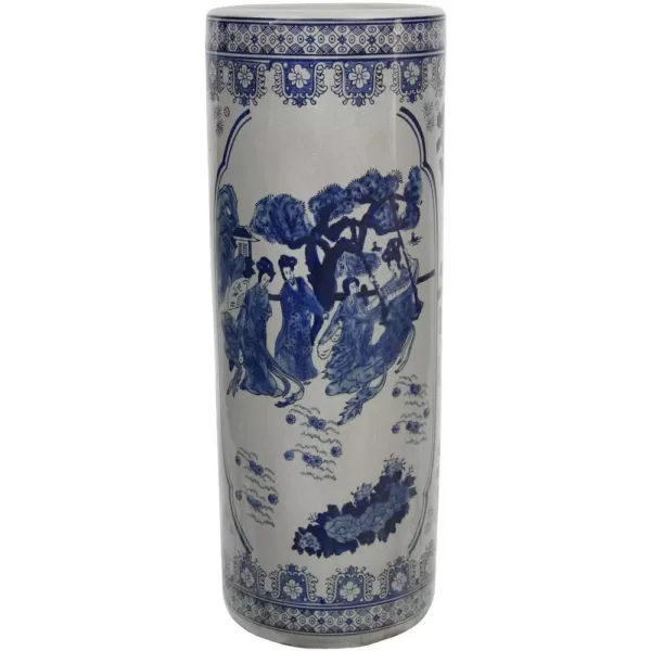 Oriental Furniture Oriental Furniture 23.5 in. Porcelain Decorative Vase in Blue