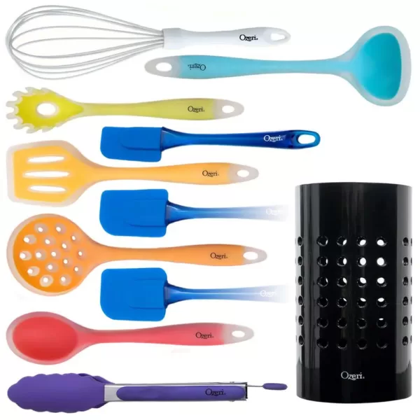 Ozeri 11-Piece All-In-One Silicone Utensil Set in Multicolor