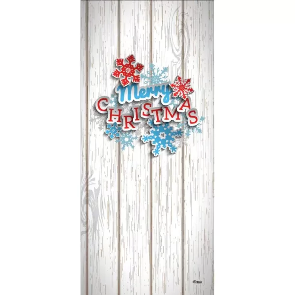 My Door Decor 36 in. x 80 in. Christmas Wreath-Christmas Front Door Decor Mural