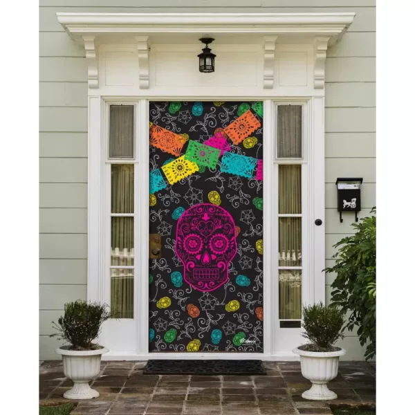 My Door Decor 36 in. x 80 in. Day Of The Dead Halloween Front Door Decor Mural