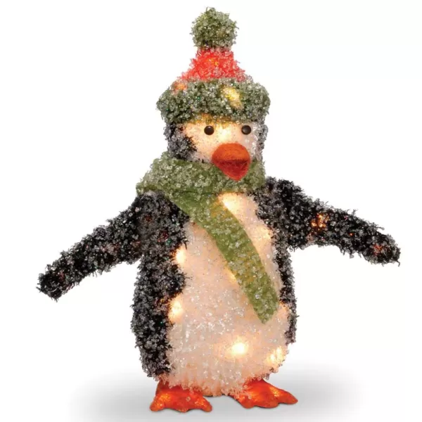 National Tree Company Pre-Lit 18 in. Tinsel Penguin