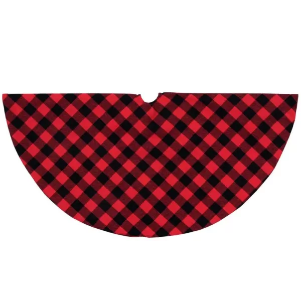 Northlight 20 in. Red and Black Buffalo Plaid Mini Christmas Tree Skirt