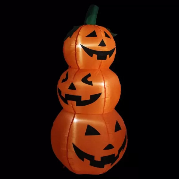 Northlight 3.5 ft. Inflatable Lighted Pumpkin Trio Halloween Outdoor Decoration