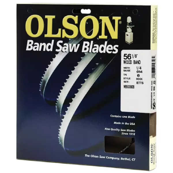 Olson Saw 1/4 in. x 56-1/8 in. L 6 TPI High Carbon Steel Band Saw Blade