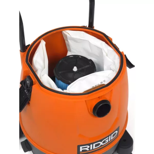 RIDGID 16 Gal. 6.5-Peak HP Motor-On-Bottom Wet/Dry Shop Vacuum with Fine Dust Filter, Hose and Accessories