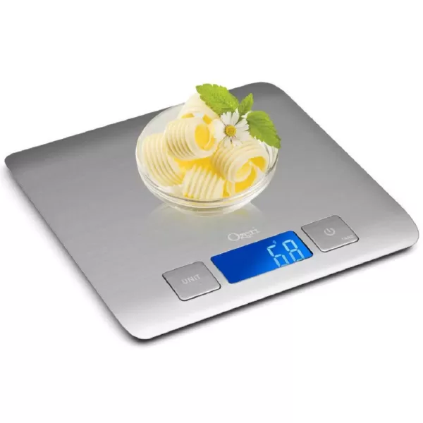 Ozeri Zenith Digital Kitchen Scale in Refined Stainless Steel with Fingerprint Resistant Coating