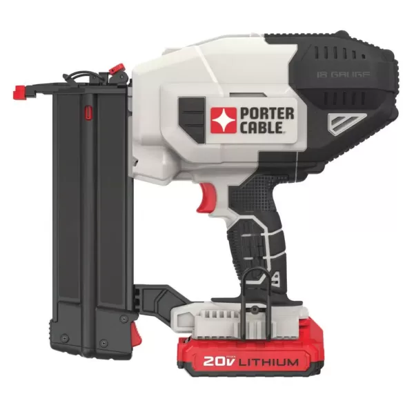 Porter-Cable 20-Volt MAX Lithium-Ion 18-Gauge Cordless Brad Nailer with Battery 1.5 Ah and Charger