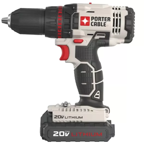 Porter-Cable 20-Volt MAX Lithium-Ion Cordless 1/2 in. Drill/Driver with 2 Batteries 1.3 Ah and Charger