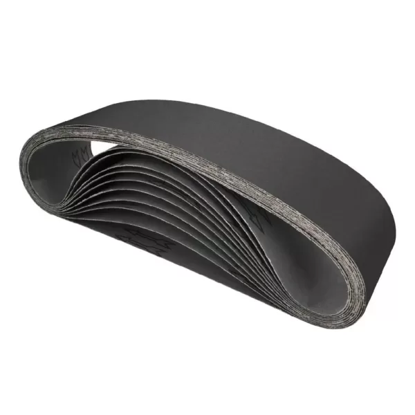 POWERTEC 4 in. x 36 in. 320-Grit Silicon Carbide Sanding Belt (3-Pack)