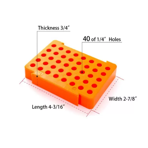 POWERTEC Router Bit Tray for 40 of 1/4 in. Shank Bits