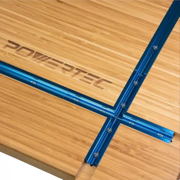 POWERTEC T-Track Intersection Kit with Wood Screws