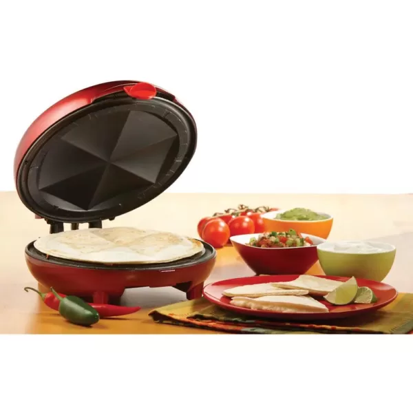 Brentwood Appliances 900 W RED 8" Nonstick Quesadilla Maker