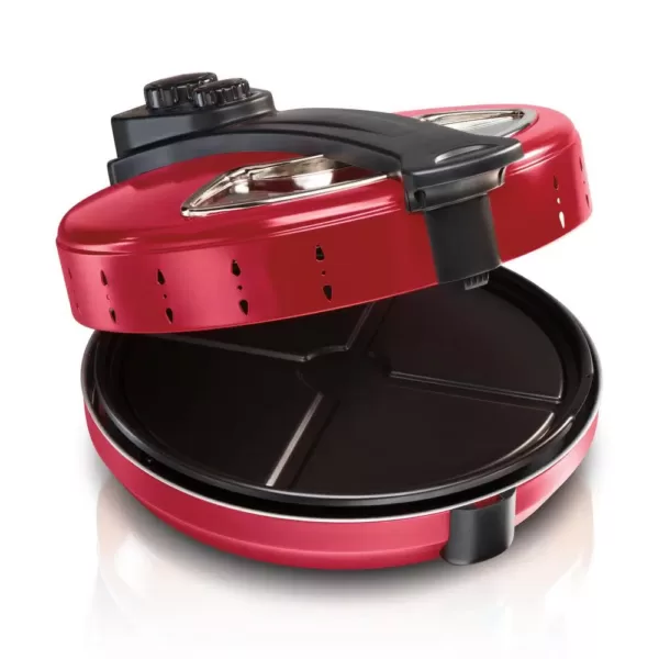 Hamilton Beach 180 sq. in. Red Metal Pizza Maker