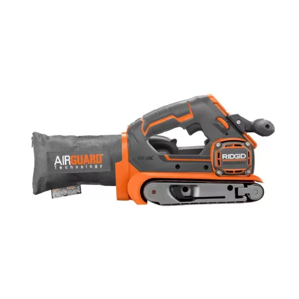 RIDGID 18-Volt Cordless Brushless 3 in. x 18 in. Belt Sander with 1.5 Ah Lithium-Ion Battery