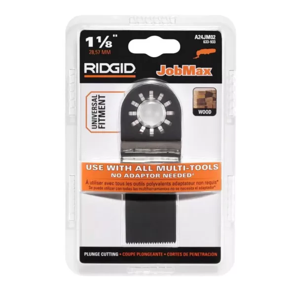 RIDGID JobMax 1-1/8 in. Wood Plunge Cut Blade