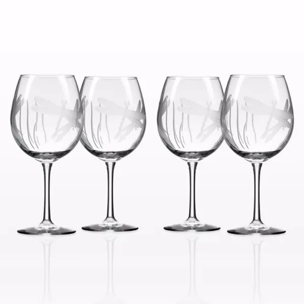 Rolf Glass Dragonfly 18 oz. Balloon Wine Glass (Set of 4)