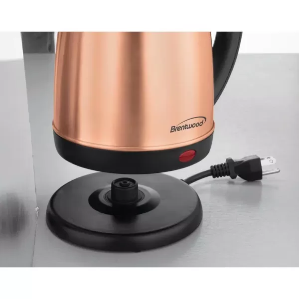 Brentwood Appliances 5-Cup Rose Gold Cordless Electric Kettle