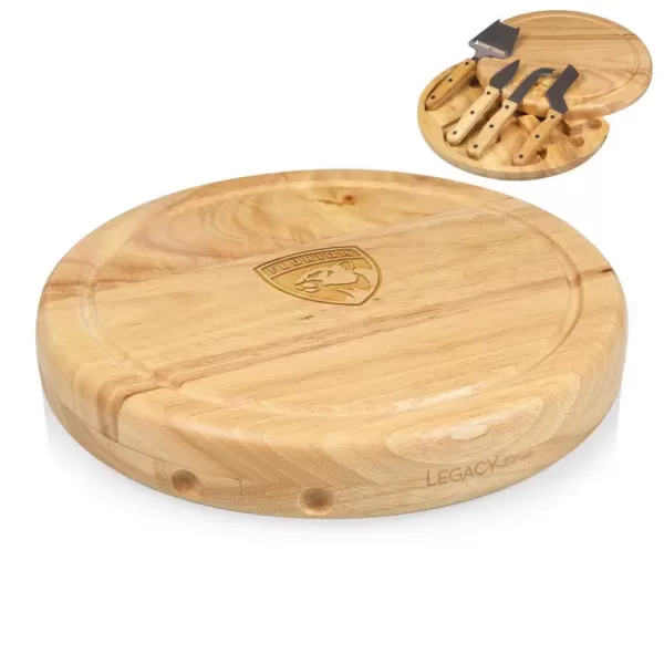 Picnic Time Florida Panthers 10.20 in. Natural Wood Cheese Board and Tool Set