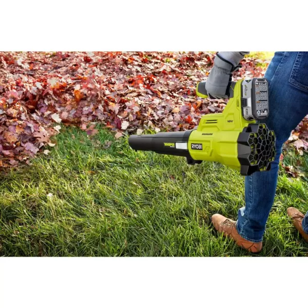 RYOBI 110 MPH 410 CFM 18-Volt ONE+ Brushless Lithium-Ion Cordless Variable-Speed Jet Fan 4Ah Battery Blower & Charger Included