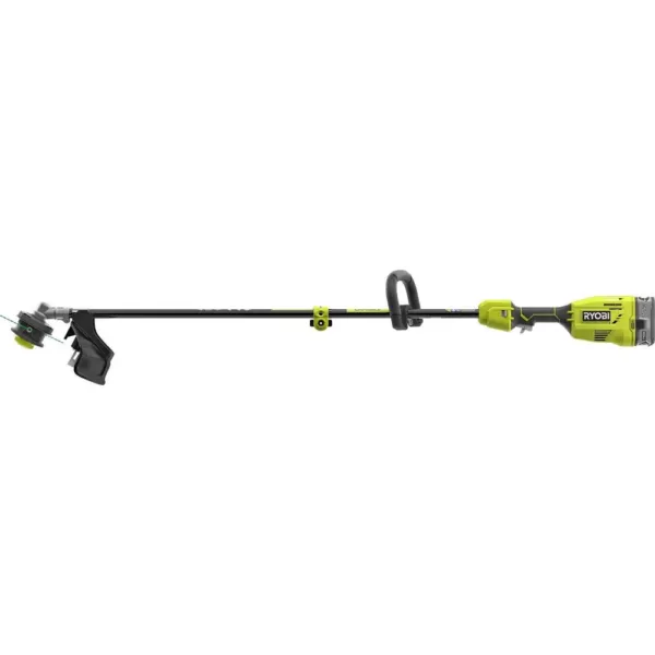 RYOBI ONE+ 18-Volt Cordless Attachment Capable Brushless String Trimmer and Leaf Blower, 4.0 Ah Battery and Charger Included