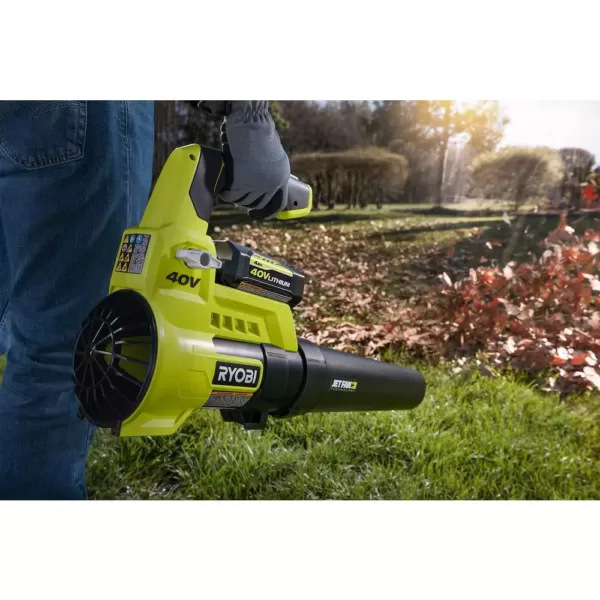 RYOBI 40-Volt X Lithium-Ion Cordless Attachment Capable String Trimmer and 40-Volt Lithium-Ion Cordless Blower (Tools-Only)