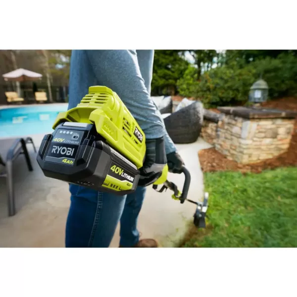 RYOBI 40-Volt X Lithium-Ion Expand-It Kit with String Trimmer/Edger/Pole Saw/Blower, 4.0 Ah Battery and Charger Included