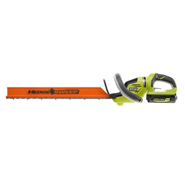 RYOBI 40-Volt Lithium-Ion Cordless Attachment Capable String Trimmer and Hedge Trimmer, 4.0 Ah Battery and Charger Included