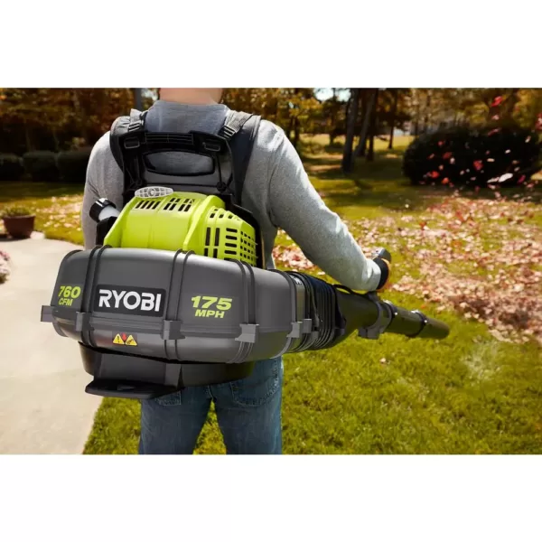 RYOBI 175 MPH 760 CFM 38cc Gas Backpack Leaf Blower