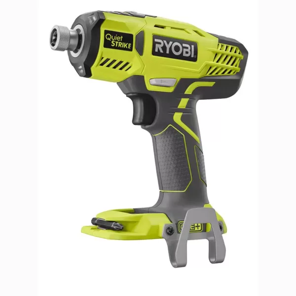 RYOBI 18-Volt ONE+ Cordless 1/4 in. Hex QuietSTRIKE Pulse Driver with Belt Clip with 2.0 Ah Battery and Charger Kit