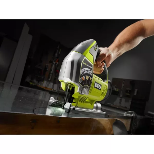 RYOBI 6.1 Amp Corded Variable Speed Orbital Jig Saw with SPEEDMATCH Technology