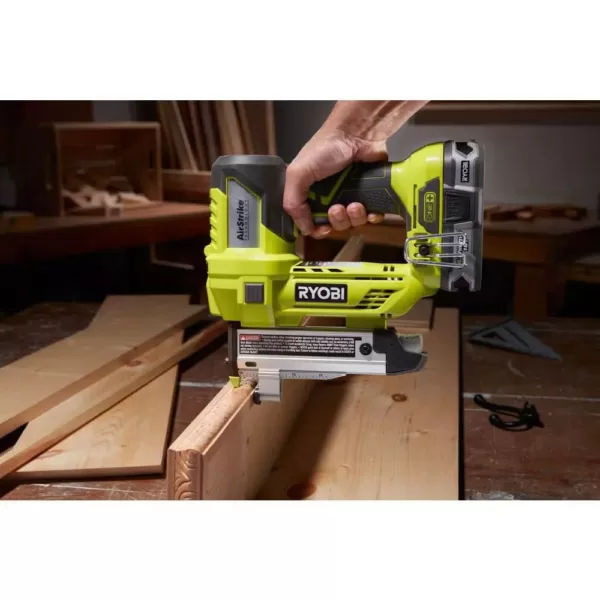 RYOBI 18-Volt ONE+ Lithium-Ion Cordless AirStrike 23-Gauge 1-3/8 in. Headless Pin Nailer Kit with 1.5 Ah Battery and Charger