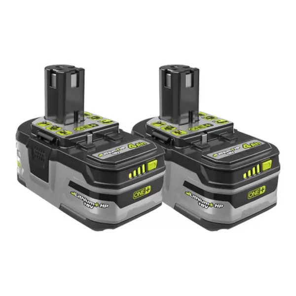 RYOBI 18-Volt ONE+ Lithium-Ion 4.0 Ah LITHIUM+ HP High Capacity Battery 2-Pack