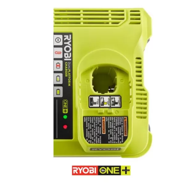 RYOBI ONE+ Lithium-Ion Dual Platform Charger for RYOBI 18-Volt ONE+ and 40-Volt Batteries