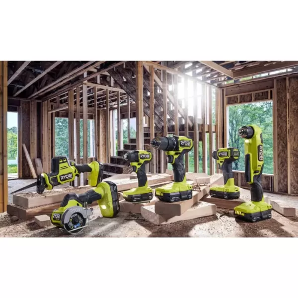 RYOBI ONE+ HP 18V Brushless Cordless Compact 2-Tool Combo Kit with One-Handed Reciprocating Saw and Cut-Off Tool (Tools Only)