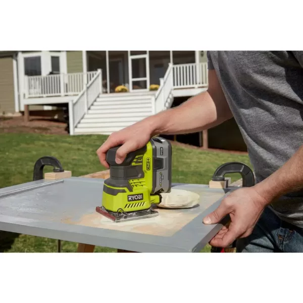 RYOBI 18-Volt ONE+ Cordless 1/4 Sheet Sander (Tool-Only) with Dust Bag