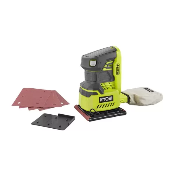 RYOBI 18-Volt ONE+ Cordless 1/4 Sheet Sander (Tool-Only) with Dust Bag