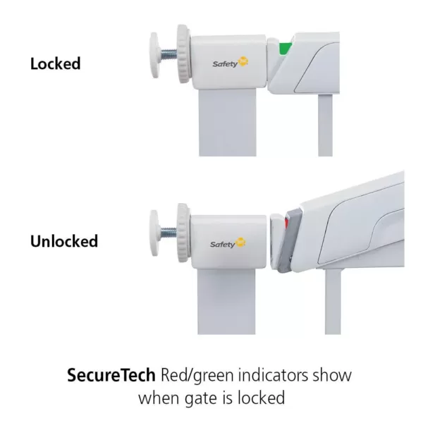 Safety 1st Flat Step 30 in. H Pressure-Mounted Child Safety Gate in White