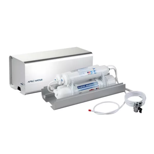 APEC Water Systems Ultimate Counter Top Reverse Osmosis Water Filtration System with Case 90 GPD 4-Stage Portable and Installation-Free