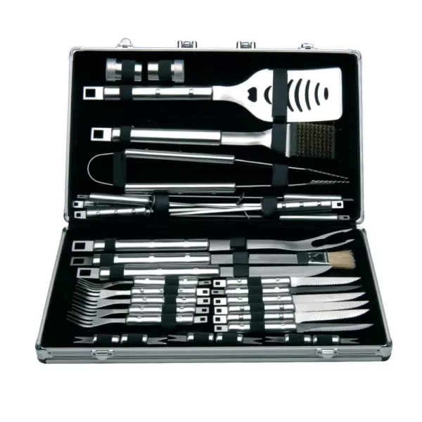 BergHOFF Cubo 33-Piece Stainless Steel Barbecue Set with Case