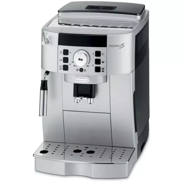 DeLonghi Magnifica XS Compact Fully Automatic Black and Silver Espresso Machine and Cappuccino Maker