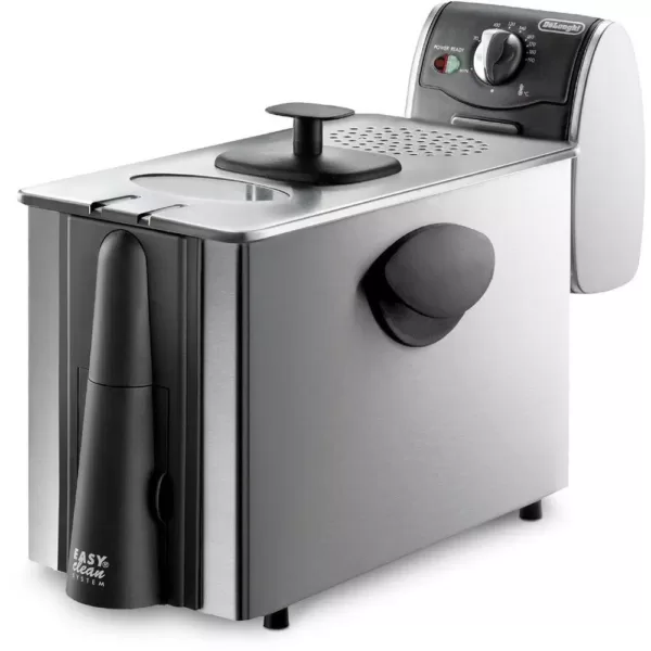 DeLonghi Dual Zone 4L Stainless Steel Deep Fryer with Easy Clean Drain System