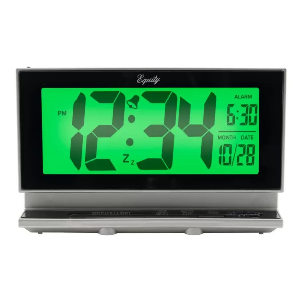 Equity by La Crosse Large 2 in. LCD Alarm Table Clock with Night Vision Technology