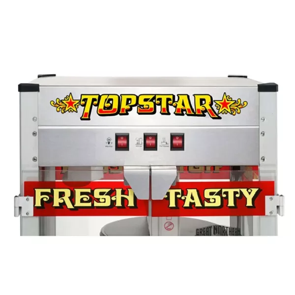 Great Northern Top Star 12 oz. Silver Countertop Popcorn Machine