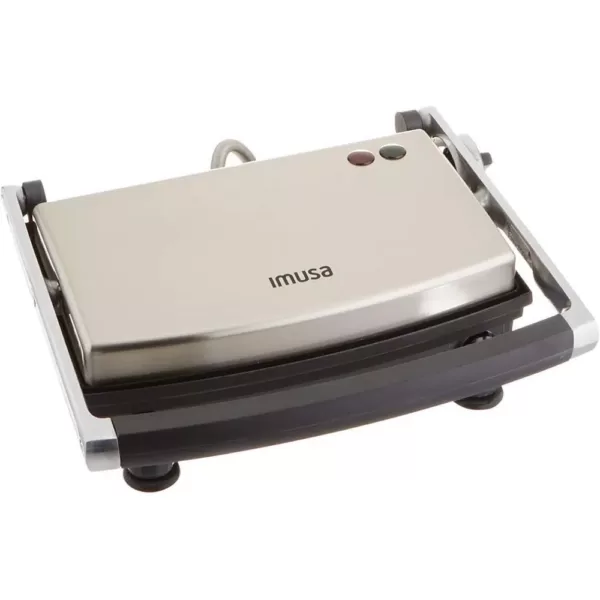 IMUSA 1000 W Silver Non-Stick Panini Press