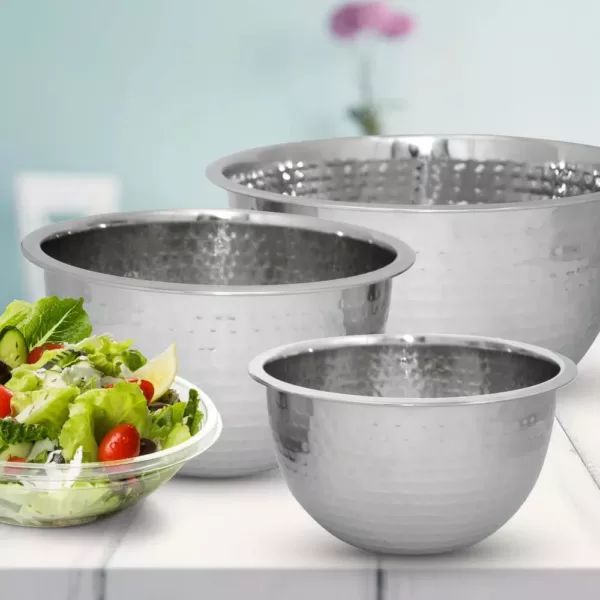 ExcelSteel 5 Qt. Professional Stainless Steel Hammered Mixing Bowl