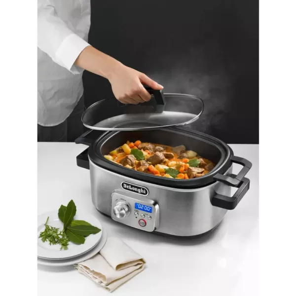 DeLonghi Livenza 6 Qt. Programmable Slow Cooker with Stovetop-Safe Pot