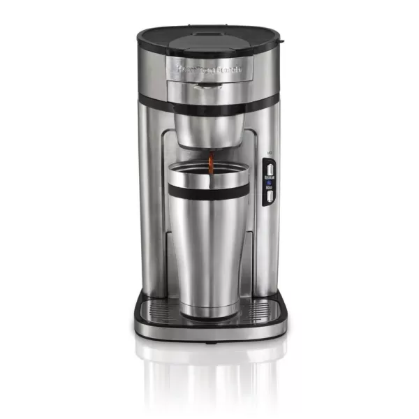 Hamilton Beach Stainless Steel Single Serve Coffee Maker with Built-In Filter