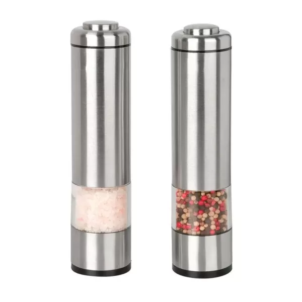 KALORIK Stainless Steel Electric Salt and Pepper Grinder Set