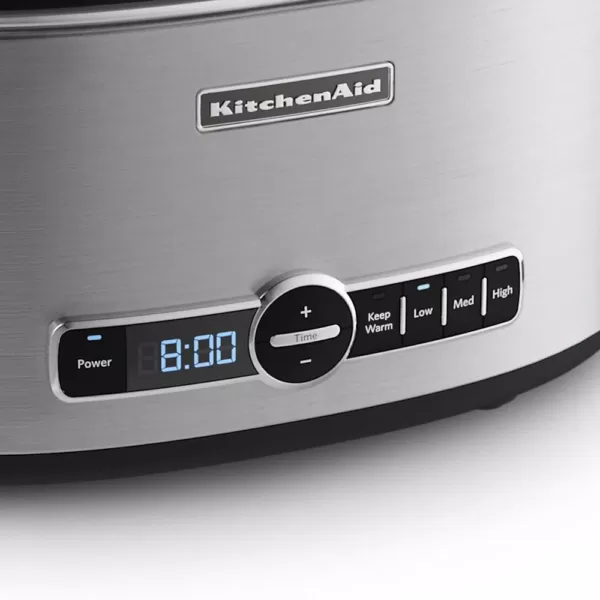 KitchenAid 6 Qt. Programmable Stainless Steel Slow Cooker with Built-In Timer and Temperature Settings